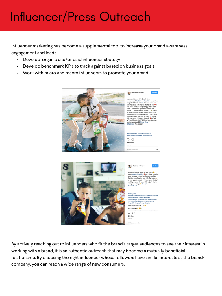 Influencer/Press Outreach